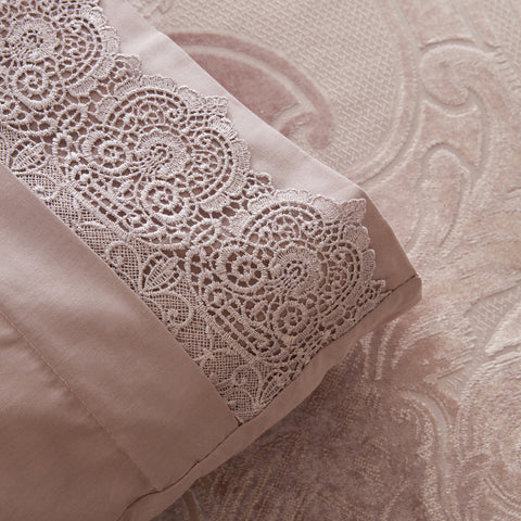 Karaca Home Valeria Queen 8-teiliges Geschenkset für Paare Altrosa