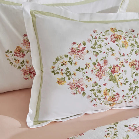Karaca Home Emilie 100% Baumwolle Doppelbettdecken-Set - Rosa