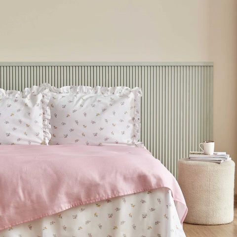 Karaca Home Lidya 100% Baumwolle Doppelbettdecken-Set - Puder