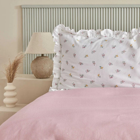Karaca Home Lidya 100% Cotton Double Bedspread Set - Powder
 
