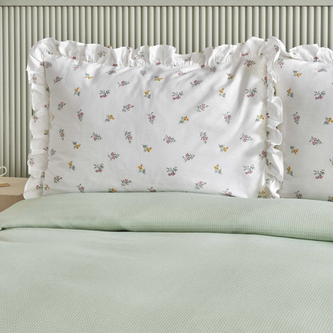 Karaca Home Lidya, 100% Cotton Double Bed Bedspread Set, Green