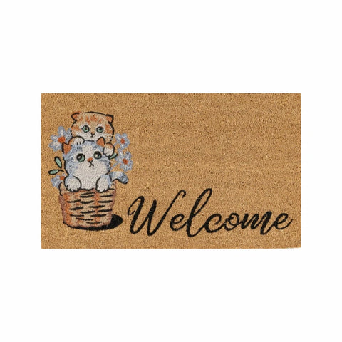Kaşmir Halı Cat Welcome Coco Fußmatte 40x60 Cm