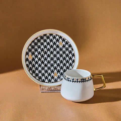 Karaca Kazayağı 2-teiliges Kaffeetassenset für 2 Personen, 100 ml