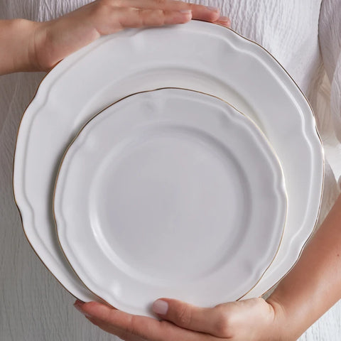 Karaca Tobias Gold 12 Person Dinnerware Set, 56 Piece