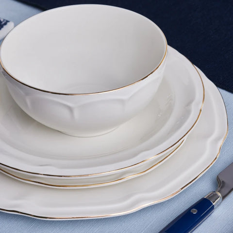 Karaca Tobias Gold 12 Person Dinnerware Set, 56 Piece
