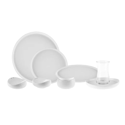Karaca Forever Bone Olla, 28-Piece Breakfast Set for 6 People