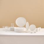 Karaca Bone China Olla 28-teiliges Servierset für 6 Personen, Weiß