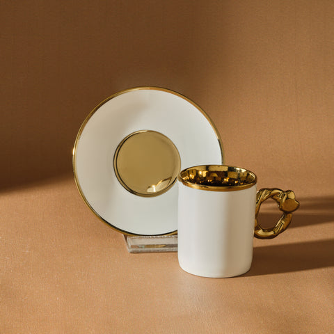 Karaca Herzförmiges Kaffeetassen-Set für 6 Personen – 80 ml