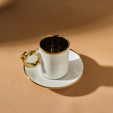 Karaca Herzförmiges Kaffeetassen-Set für 6 Personen – 80 ml