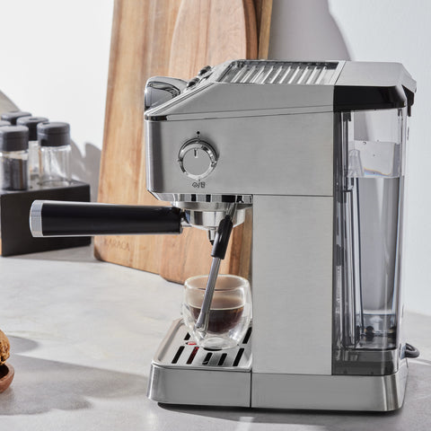Karaca Coffee Art 1101 Milk Frother, 20 Bar Pressure, Espresso, Latte, Cappuccino, Americano Machine 1.5L Inox