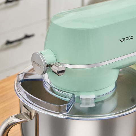 Karaca Multichef Artisan Standmixer mit Digitaldisplay, Gusseisen, Mint, 1800W, 7L