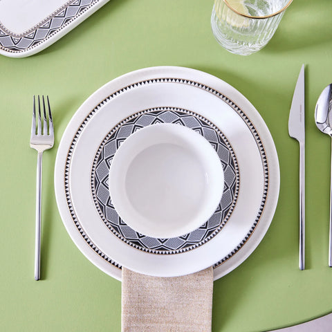 Karaca Stream Bone Monde 59-Piece Dinnerware Set for 12 People, Gold