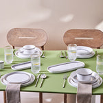 Karaca Stream Bone Monde 59-Piece Dinnerware Set for 12 People, Gold