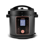 Karaca Cooker 2-in-1 Multifunktionaler Schnellkochtopf und Airfryer, Mattschwarz, 6L
