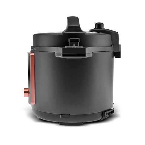 Karaca Cooker 2-in-1 Multifunktionaler Schnellkochtopf und Airfryer, Mattschwarz, 6L