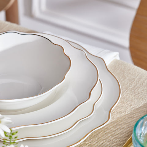 Karaca Elegance Vera 59-Piece 12-Person Dinner Set, Gold