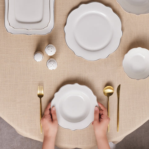 Karaca Elegance Vera 59-Piece 12-Person Dinner Set, Gold