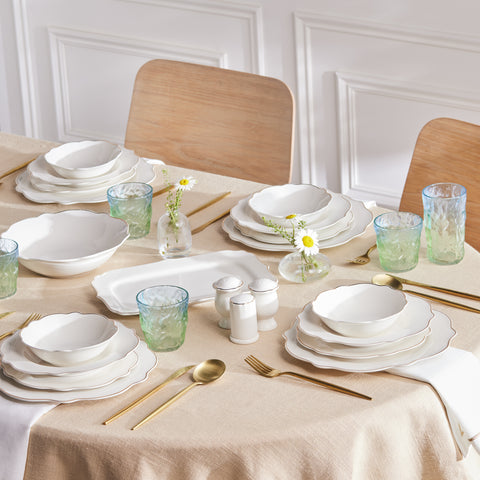 Karaca Elegance Vera 59-Piece 12-Person Dinner Set, Gold