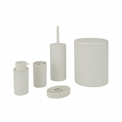 Karaca Home Mayra 5-teiliges Badzubehör Set Weiß