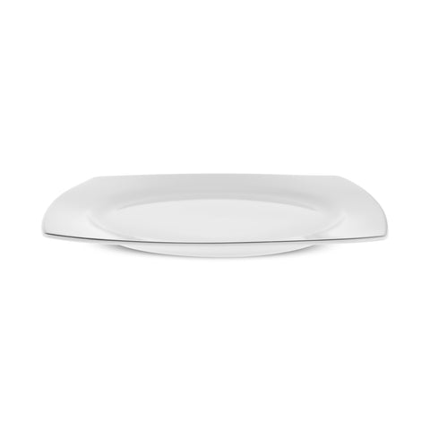 Karaca Square Bone Mensa 52-Piece 12-Person Dinnerware Set, Platinum


