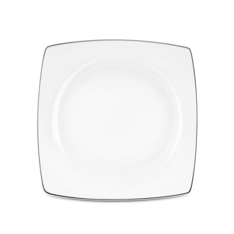 Karaca Square Bone Mensa 52-Piece 12-Person Dinnerware Set, Platinum



