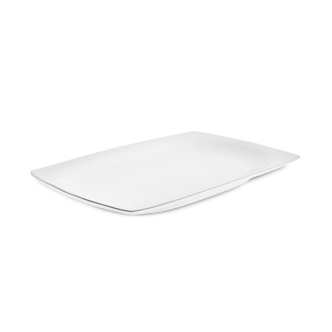 Karaca Square Bone Mensa 52-Piece 12-Person Dinnerware Set, Platinum


