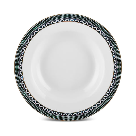 Karaca Elegance Bone Cordoba 53-Piece Dinnerware Set for 12 People, Gold