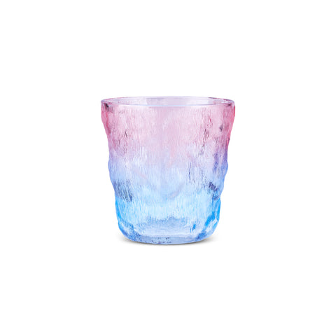 Karaca Glacier Glas Trinkglas, 287 ml, Blau – Rosa