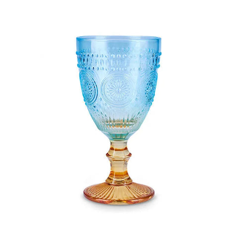 Karaca Sunflower Kadeh 314 ml, Mavi Sarı