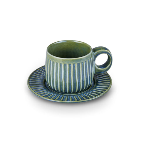 Karaca Arthur Grün & Blau Teetasse, 260 ml