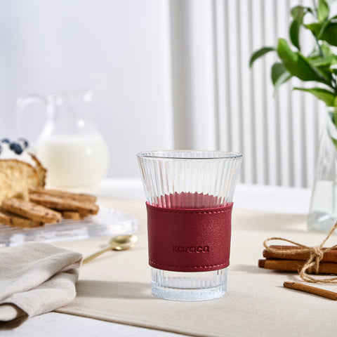 Karaca Leder Cool Touch Latte Glas 210ML Rot