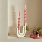 Karaca Home Spiralkerze rosa 2 teile