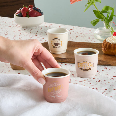 Karaca Monet Soft Espresso Cup Set, 4 Persons, 4-Piece, 90 ml