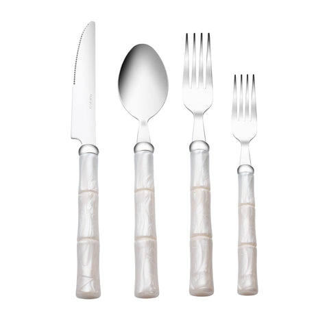 Karaca Ember Besteckset für 6 Personen, 24-teilig, Creme