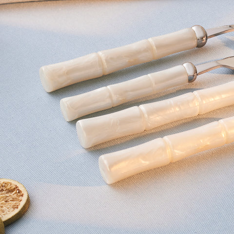 Karaca Ember Besteckset für 6 Personen, 24-teilig, Creme