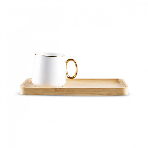 Karaca Ada Bamboo Platte 2 Person Kaffeetasse 90 Ml