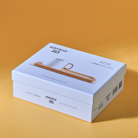 Karaca Ada Bamboo Plate 2 Person Coffee Cup 90 Ml