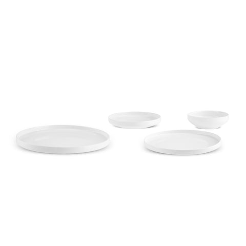  Karaca Streamline New Saturn White 24-Piece Dinnerware Set, 6 Persons