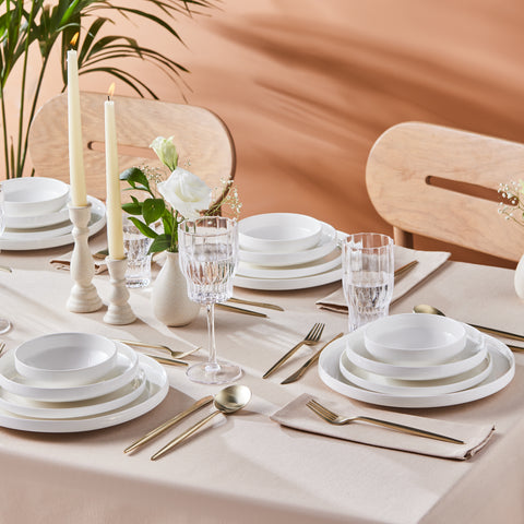 Karaca Streamline New Saturn Weiß 24-teiliges Tafelservice, 6 Personen