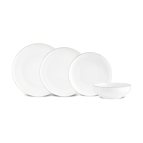 Karaca Streamline New Saturn Gold 24-Piece Dinnerware Set, 6 Persons
 