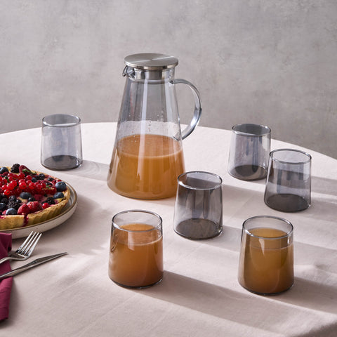 Karaca Serene 7 Piece Glass Set, Anthracite