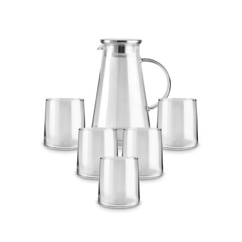 Karaca Serene 7 Piece Glass Set, Anthracite
