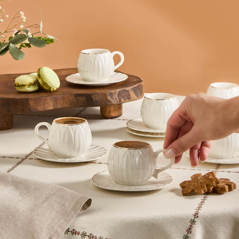 Karaca Eylül Kaffeetasse für 6 Personen 85 Ml