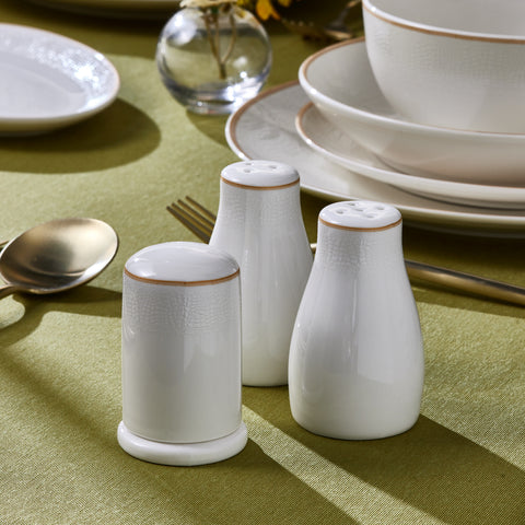 Karaca Forever Bone Ollie 53-Piece 12-Person Dinner Set Gold