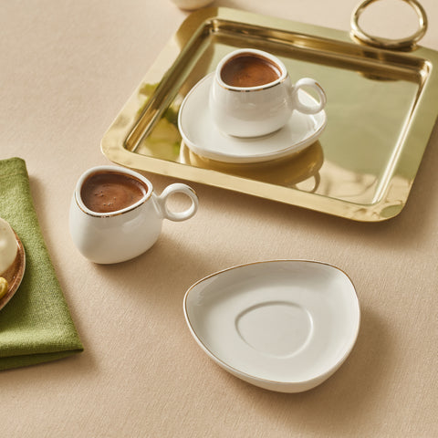Karaca Streamline Tribe Kaffeetassen-Set für 2 Personen, 90 ml