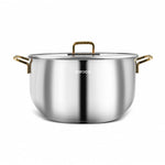 Karaca Maçka Stahltopf 34 cm Gold