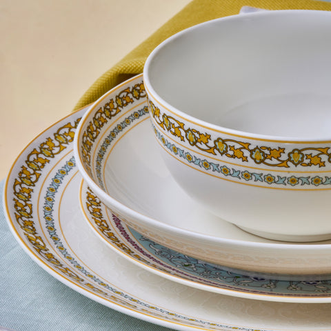 Karaca Forever Bone Bondi, 53-Piece Dinnerware Set for 12 People