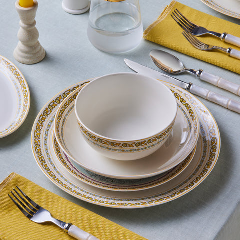 Karaca Forever Bone Bondi, 53-Piece Dinnerware Set for 12 People