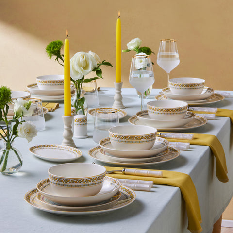 Karaca Forever Bone Bondi, 53-Piece Dinnerware Set for 12 People