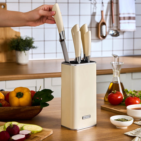 Karaca Mastersharp Knife Set, Ecru